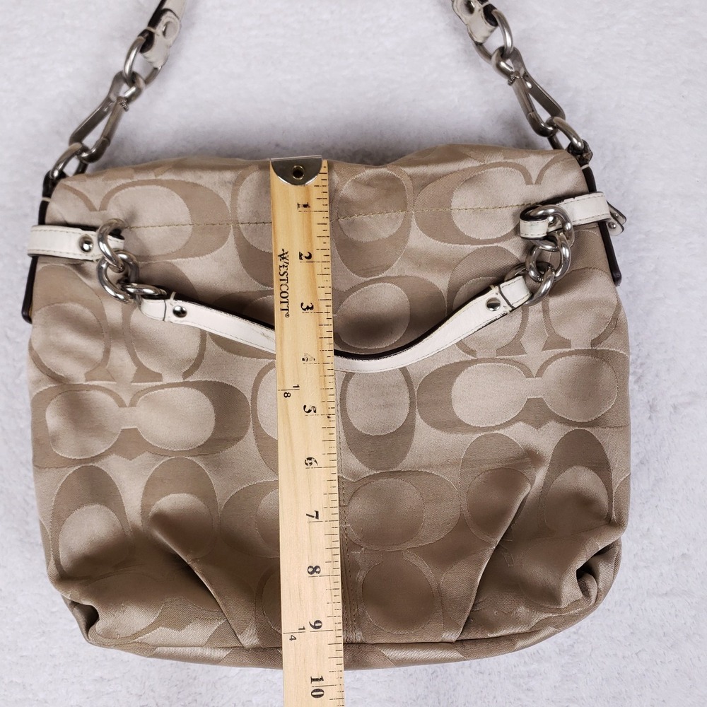 Coach‎ Signature C Jacquard Hobo Bag Large Champagne - Picture 16 of 16